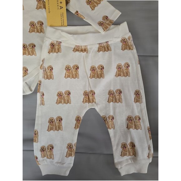NWT Infants Puppy Dogs Bodysuit & Pant Set Sizes Available / M+A by Monica +Andy - Picture 3 of 4